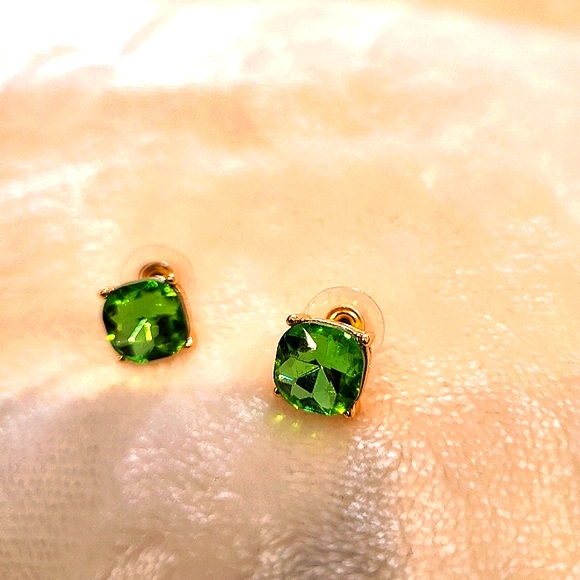 Kirks Folly GreenCrystal Earrings - Picture 4 of 8